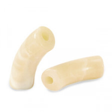 Acrylic Tube bead 36x12mm Beige marble